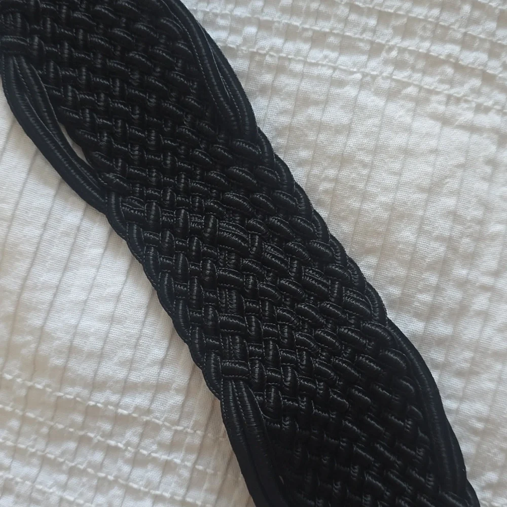 NWT Ralph Lauren Black Fabric Belt Sz Medium